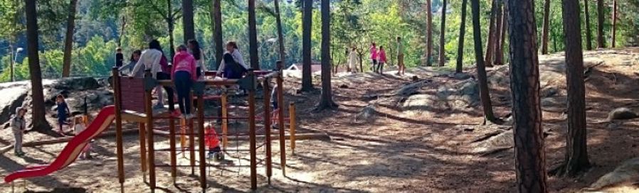 klatrestativ i skogen